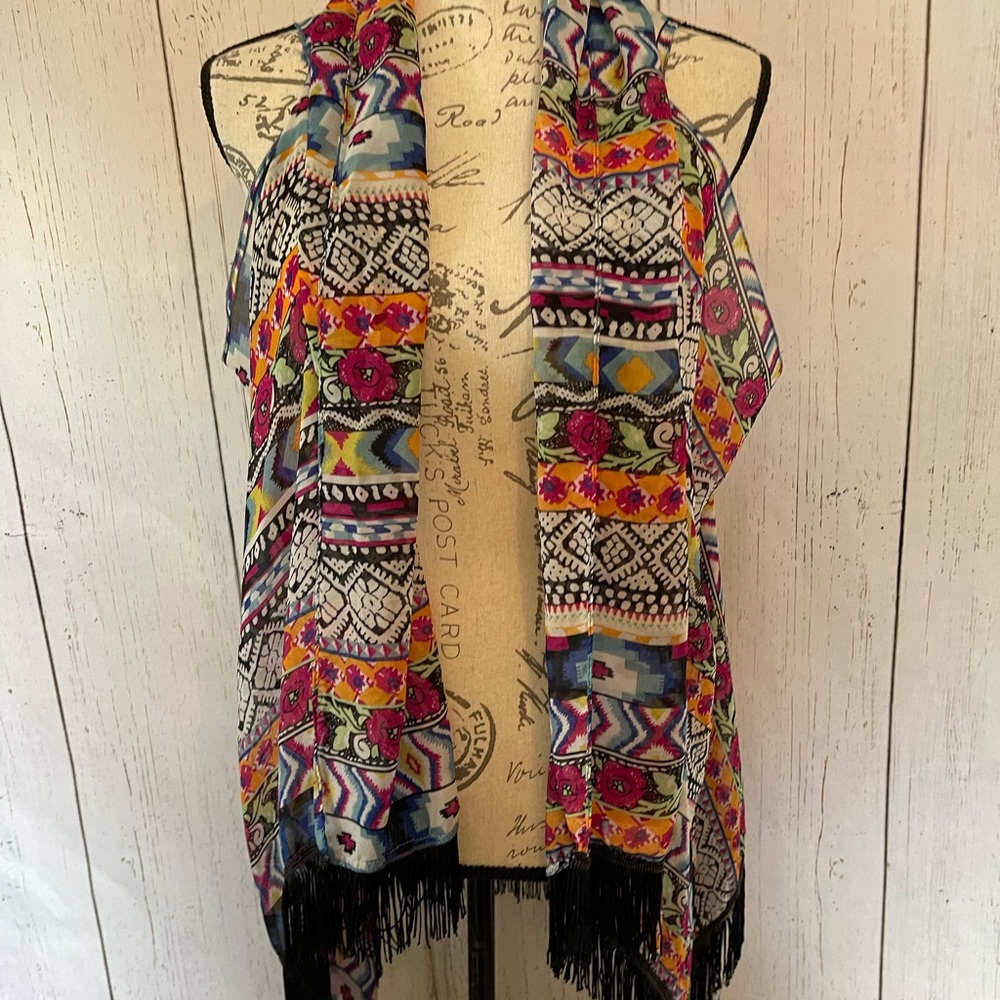 Swim coverup fringe